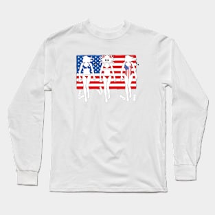 Three Summer girls celebrate July 4th with beer Long Sleeve T-Shirt